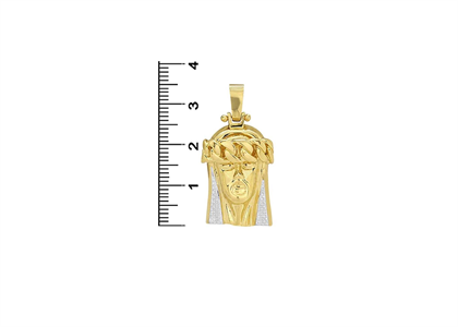 Fashionable Jesus Face Pendant with Two Tone Plated